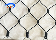 60x105mm High Tensile Black Oxidized Enclosure Fence Stainless Steel Rope Network In Zoo